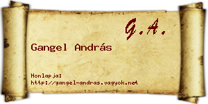 Gangel András névjegykártya